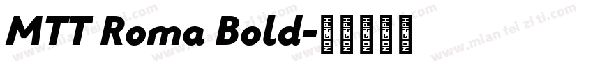 MTT Roma Bold字体转换